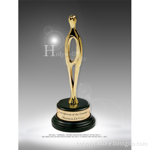 Best Individual Award with Black Plano Finish Wood Base for All Occasions